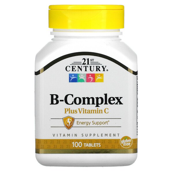 B-комплекс плюс витамин C, 100 таблеток 21st Century