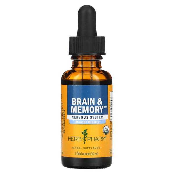 Мозг и память, Нервная система, 1 жидкая унция (30 мл) Herb Pharm