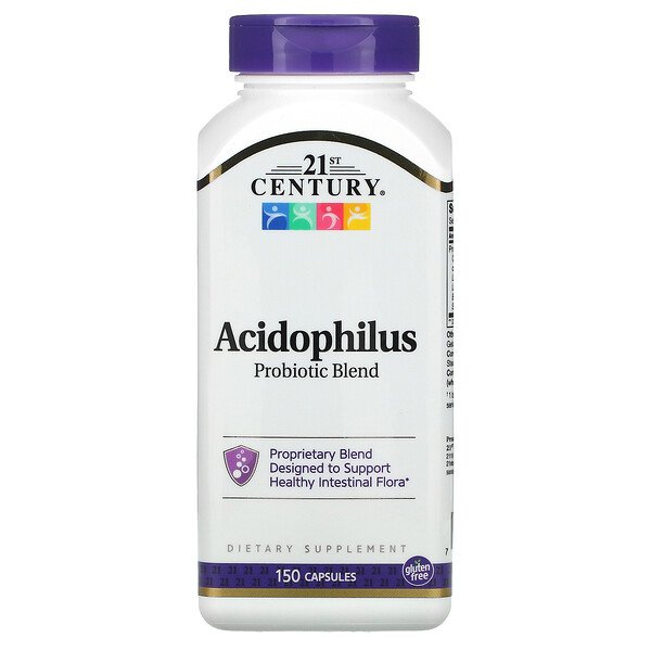 Пробиотическая смесь Acidophilus, 150 капсул 21st Century