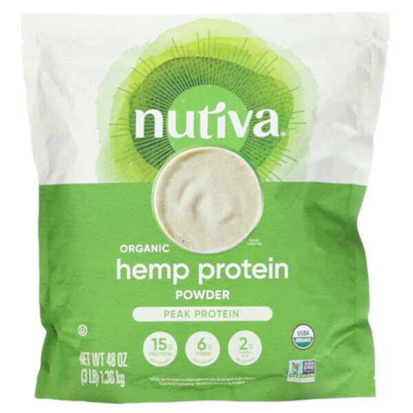 Органический порошок конопляного протеина, 3 фунта (1,36 кг) Nutiva