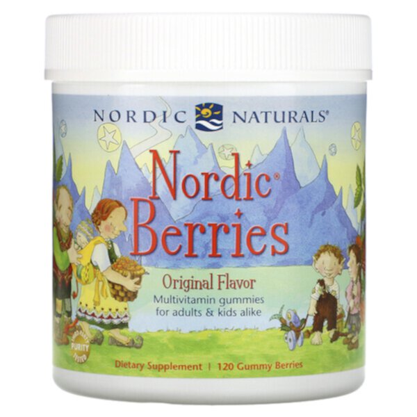 Nordic Berries, Мультивитаминные жевательные конфеты, оригинальный вкус, 120 жевательных ягод Nordic Naturals