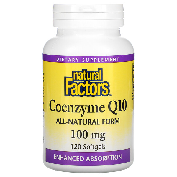 Коэнзим Q10, 100 мг, 120 мягких таблеток Natural Factors