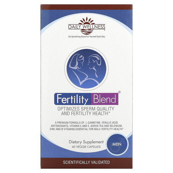 Fertility Blend, для мужчин, 60 растительных капсул Daily Wellness Company