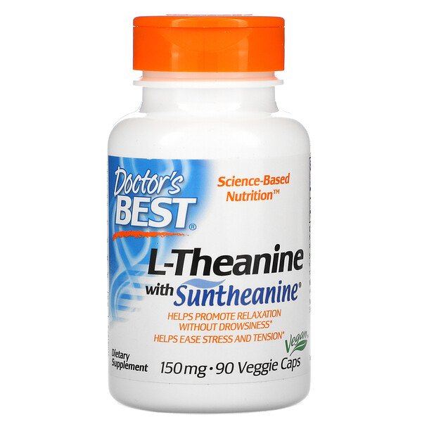 L-теанин с сунтеанином, 150 мг, 90 растительных капсул Doctor's Best