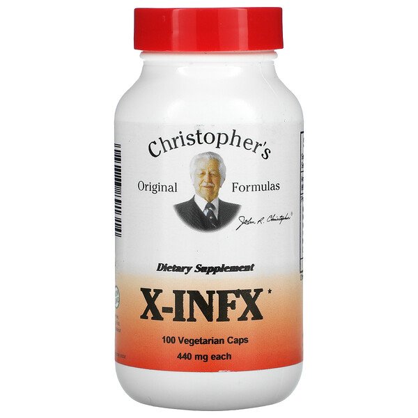 X-INFX, 440 мг, 100 вегетарианских капсул Christopher's