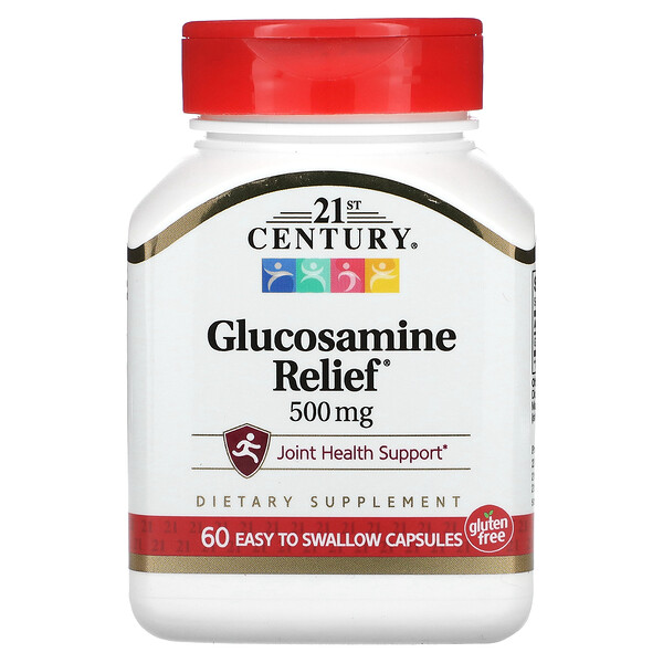 Глюкозамин для суставов - 500 мг - 60 капсул - 21st Century 21st Century