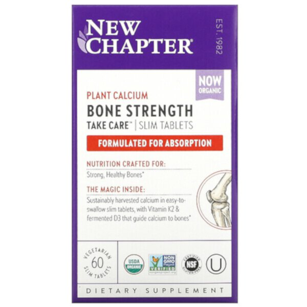 Bone Strength Take Care, 60 вегетарианских тонких таблеток New Chapter