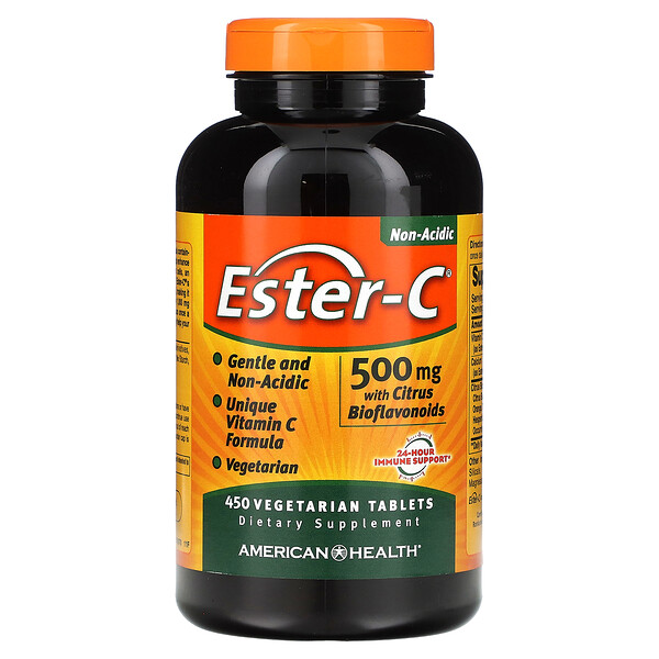 Ester-C с цитрусовыми биофлавоноидами, 500 мг, 450 вегетарианских таблеток American Health