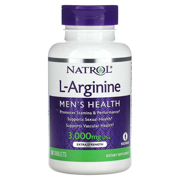L-аргинин, 1000 мг, 90 таблеток Natrol
