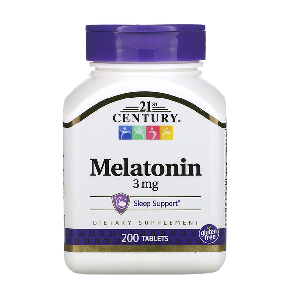 Мелатонин, 3 мг, 200 таблеток 21st Century