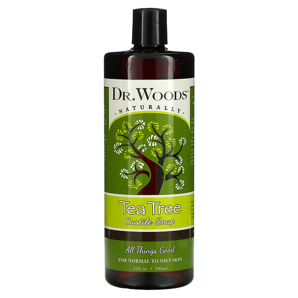 Кастильское мыло с чайным деревом, 32 жидких унции (946 мл) Dr. Woods