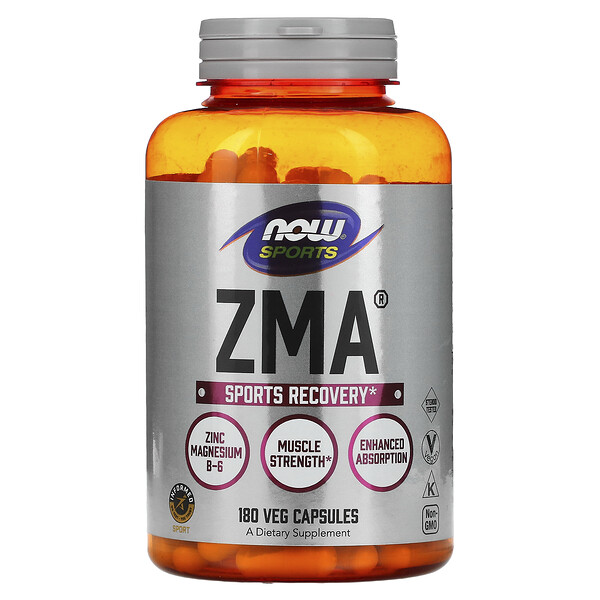 Sports, ZMA, Sports Recovery, 180 Veg Capsules (Вегетарианские капсулы) NOW Foods