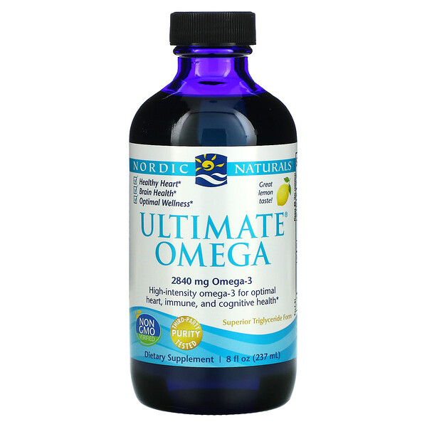 Ultimate Omega, Лимон, 2840 мг, 8 жидких унций (237 мл) Nordic Naturals