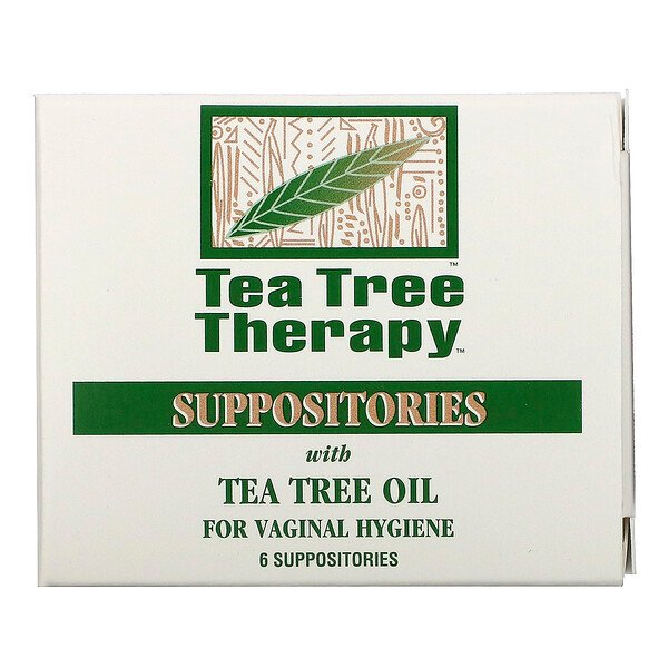 Свечи с маслом чайного дерева для гигиены влагалища, 6 суппозиториев Tea Tree Therapy