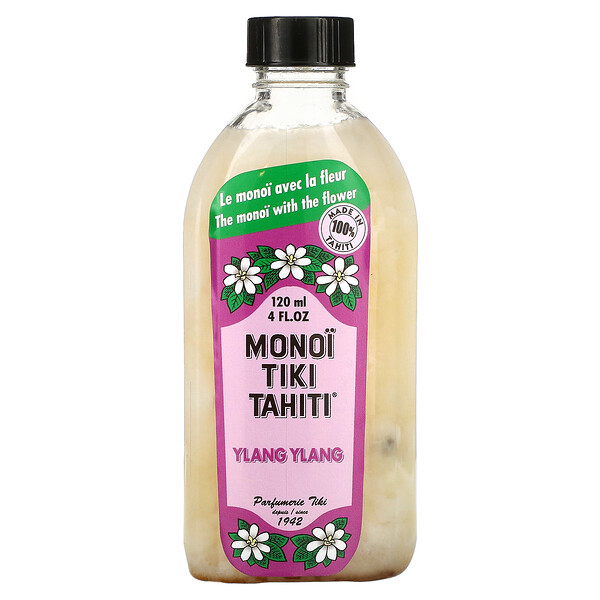 Кокосовое масло, иланг-иланг, 4 жидких унции (120 мл) Monoi Tiare Tahiti