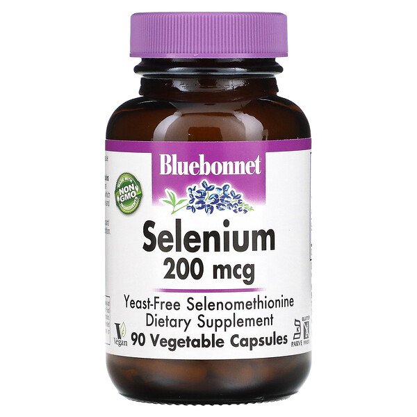 Селен - 200 мкг - 90 растительных капсул - Bluebonnet Nutrition Bluebonnet Nutrition