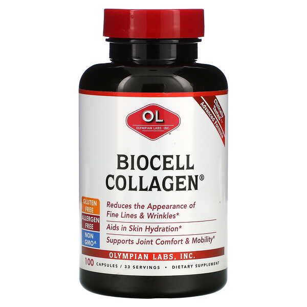 Коллаген BioCell, 100 капсул Olympian Labs