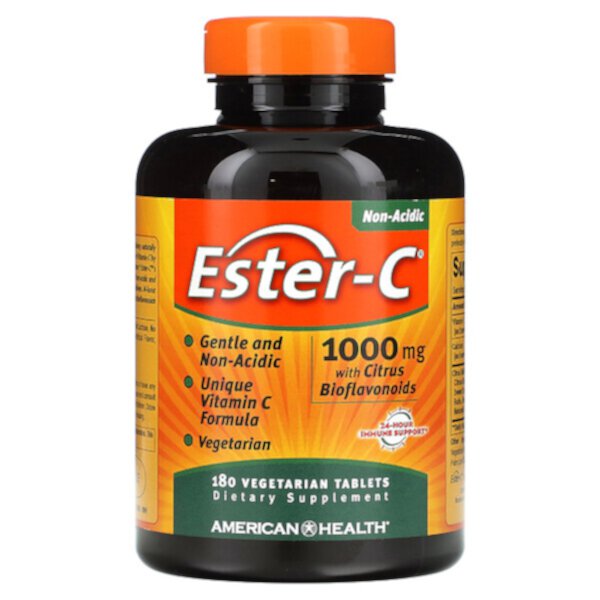 Ester-C с цитрусовыми биофлавоноидами, 1000 мг, 180 вегетарианских таблеток American Health