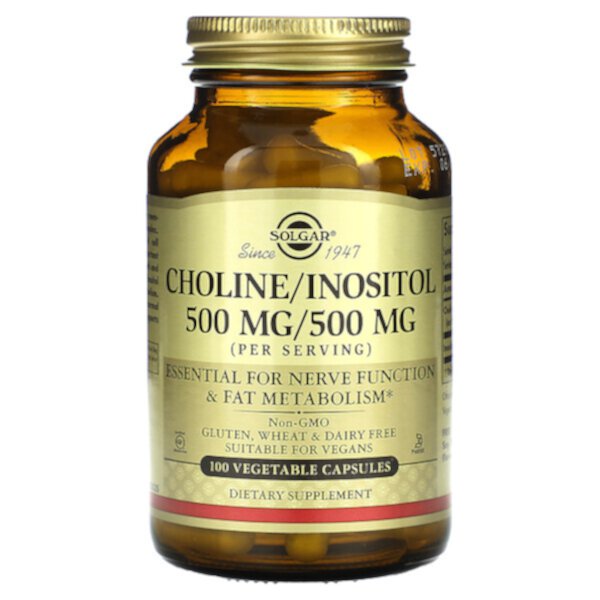 Choline/Inositol, 100 Vegetable Capsules (Растительные капсулы) Solgar