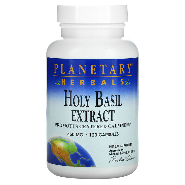 Экстракт священного базилика, 450 мг, 120 капсул Planetary Herbals