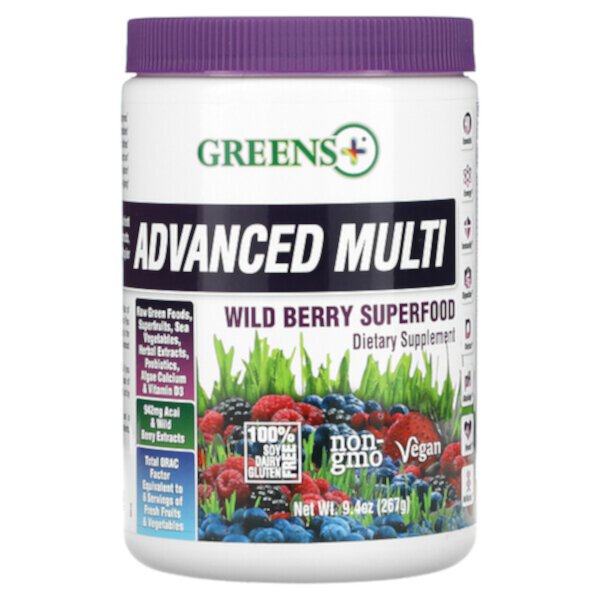Advanced Multi, Суперфуд из лесных ягод, 9,4 унции (267 г) Greens Plus