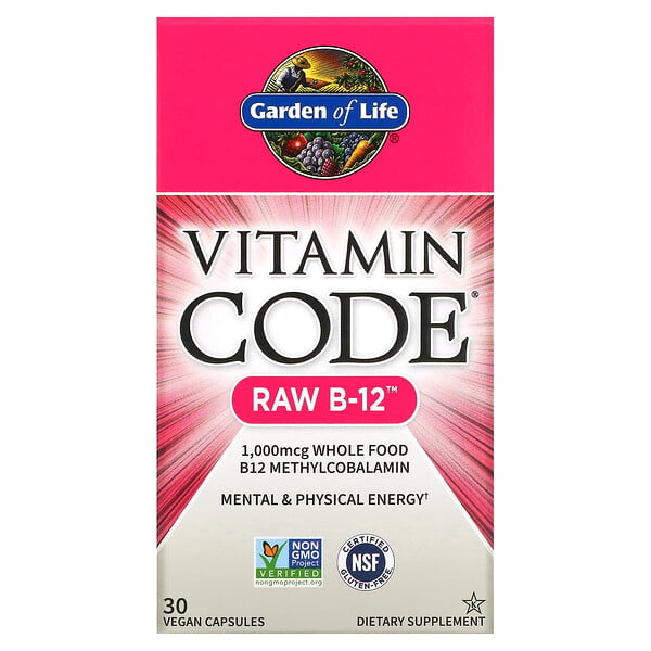 Vitamin Code, RAW B-12, 30 веганских капсул Garden of Life