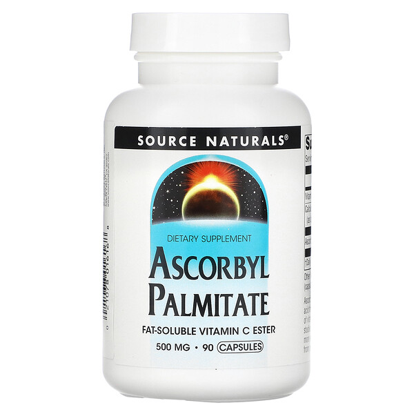 Ascorbyl Palmitate, 500 mg, 90 Capsules (Капсулы) Source Naturals