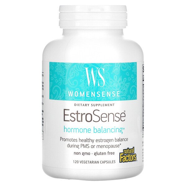 WomenSense, EstroSense, гормональный баланс, 120 вегетарианских капсул Natural Factors