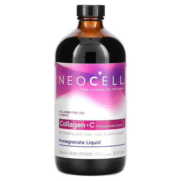 Collagen + C Pomegranate Liquid, 4 г, 16 жидких унций (473 мл) Neocell