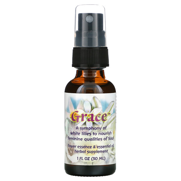 Grace, Цветочная эссенция и эфирное масло, 1 жидкая унция (30 мл) Flower Essence