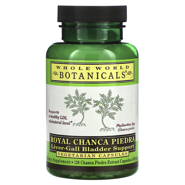 Royal Chanca Piedra, Поддержка печени и желчного пузыря, 400 мг, 120 вегетарианских капсул Whole World Botanicals