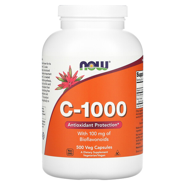 C-1000, 500 растительных капсул NOW Foods