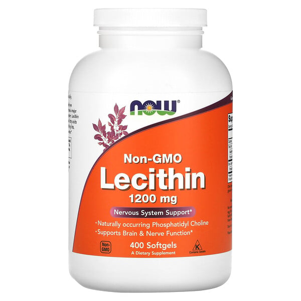 Негенетически модифицированный Лецитин - 1200 мг - 200 капсул - NOW Foods NOW Foods