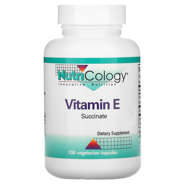 Сукцинат витамина Е, 100 вегетарианских капсул Nutricology