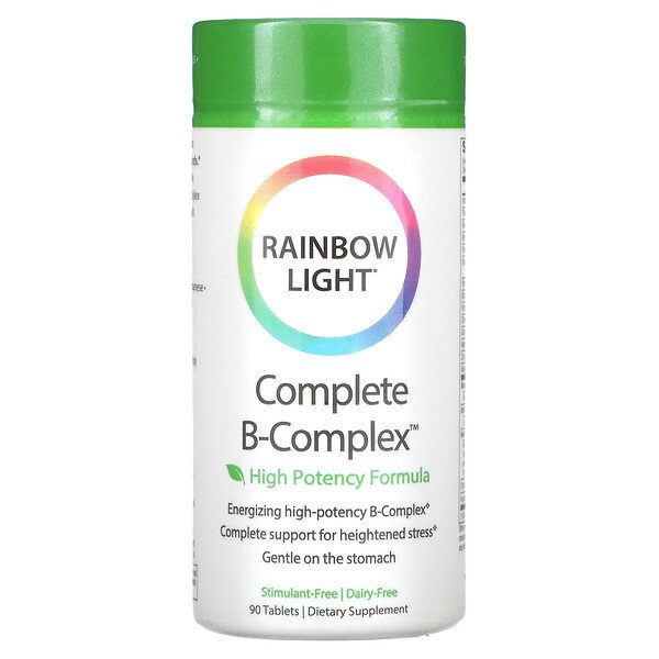 Complete B-Complex, формула на пищевой основе, 90 таблеток Rainbow Light