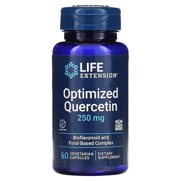 Оптимизированный кверцетин, 250 мг, 60 вегетарианских капсул Life Extension