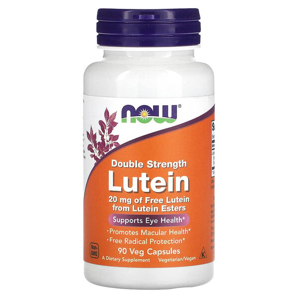 Лютеин двойной силы - 20 мг - 90 растительных капсул - NOW Foods NOW Foods
