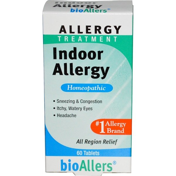 BioAllers, Allergy Treatment, аллергия в помещении, 60 таблеток NatraBio