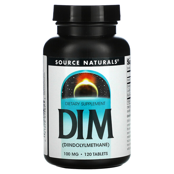 DIM (дииндолилметан), 100 мг, 120 таблеток Source Naturals