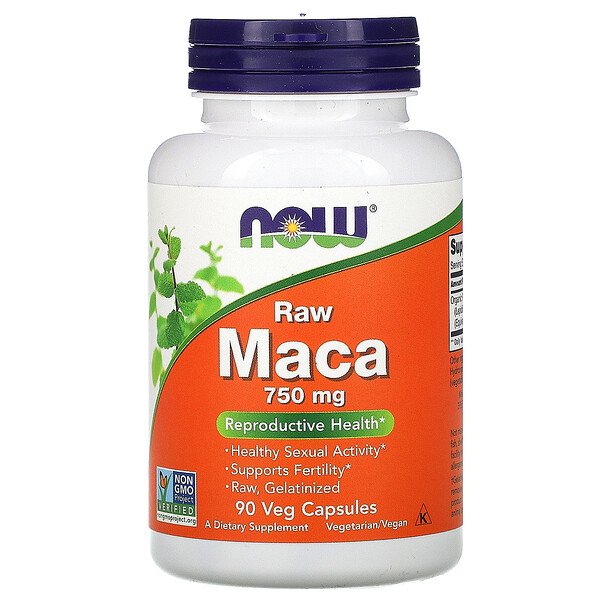Maca, Сырая, 750 мг, 90 растительных капсул - NOW Foods NOW Foods