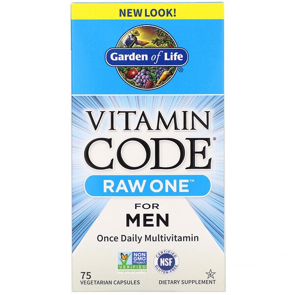 Vitamin Code, RAW One, мультивитамины для мужчин один раз в день, 75 вегетарианских капсул Garden of Life
