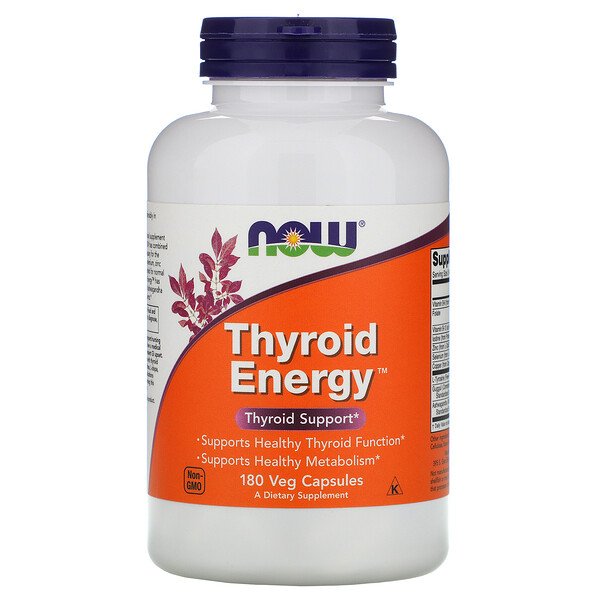 Thyroid Energy, 180 растительных капсул NOW Foods