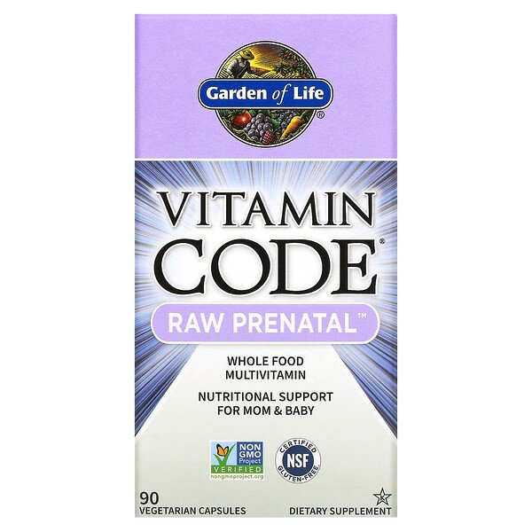 Vitamin Code, RAW Prenatal, 90 вегетарианских капсул Garden of Life