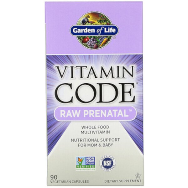 Vitamin Code, RAW Prenatal, 90 вегетарианских капсул Garden of Life