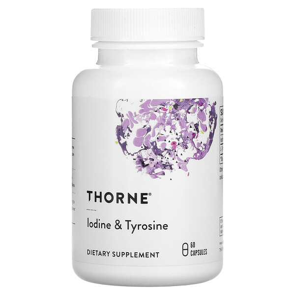 Йод и тирозин, 60 капсул Thorne Research