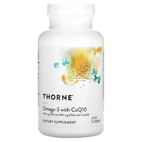 Omega-3 с CoQ10 - 450 мг EPA и 180 мг DHA - 90 капсул - Thorne Thorne