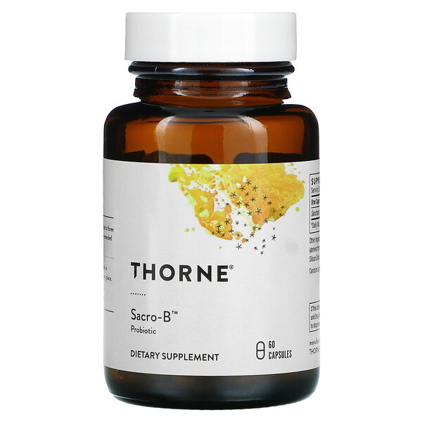 Sacro-B, Пробиотик, 60 капсул Thorne Research
