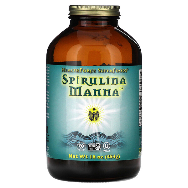 Спирулина Манна, 16 унций (454 г) HealthForce Superfoods