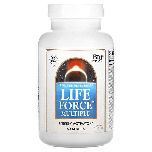 Life Force Multiple, без железа, 60 таблеток Source Naturals