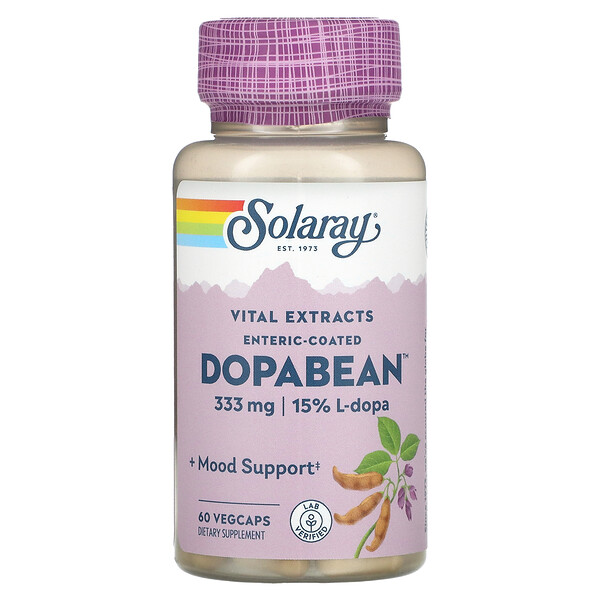 DopaBean, Мукуна жгучая, 60 растительных капсул Solaray